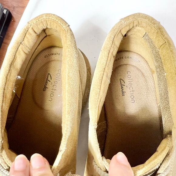 Clarks Bushacre 2 Chukka Boot Men Size 9 Desert Ankle Suede Tan Used - Picture 8 of 9